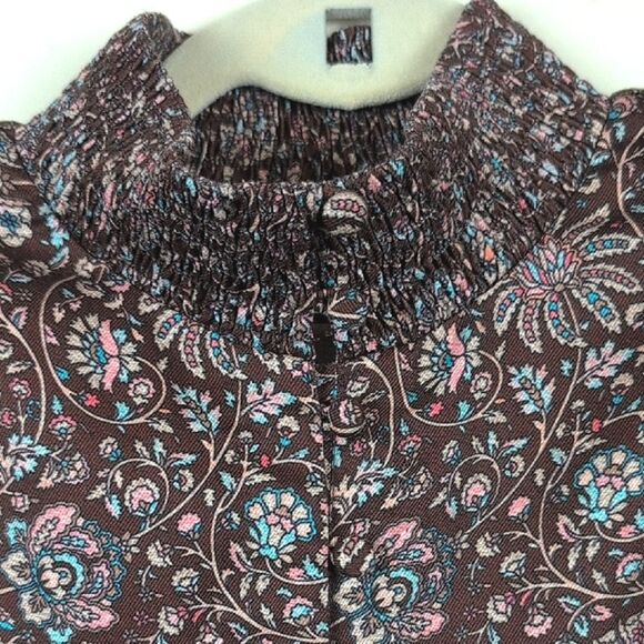 Renata by Renata Gasparian High Neck Floral Long Sleeve Maxi Dress Size L - Picture 7 of 11